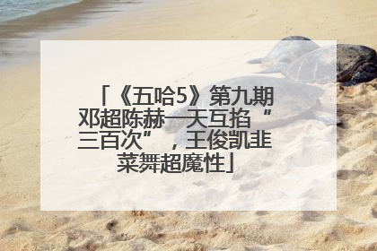 《五哈5》第九期邓超陈赫一天互掐“三百次”，王俊凯韭菜舞超魔性