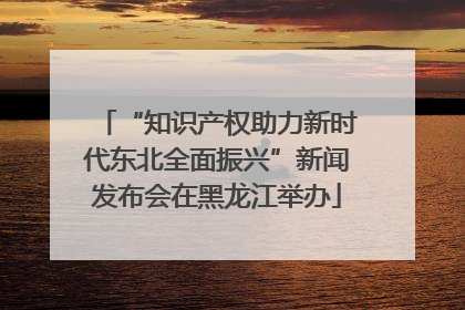 “知识产权助力新时代东北全面振兴”新闻发布会在黑龙江举办