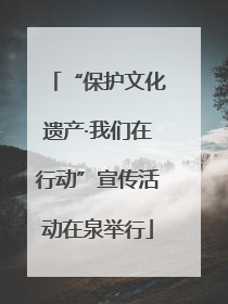 “保护文化遗产·我们在行动”宣传活动在泉举行