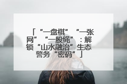 “一盘棋”“一张网”“一股绳”：解锁“山水融治”生态警务“密码”