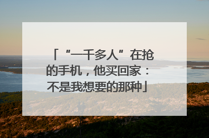 “一千多人”在抢的手机，他买回家：不是我想要的那种