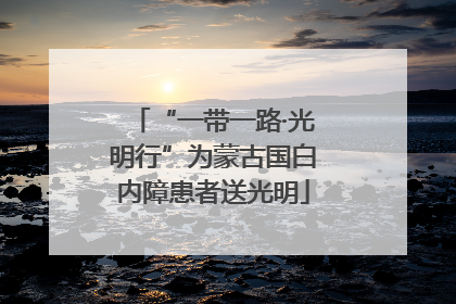“一带一路·光明行”为蒙古国白内障患者送光明