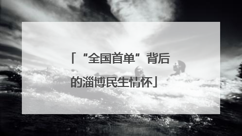 “全国首单”背后的淄博民生情怀