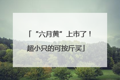 “六月黄”上市了！超小只的可按斤买
