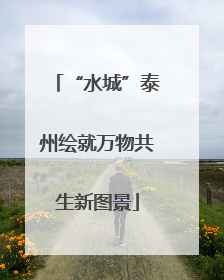 “水城”泰州绘就万物共生新图景