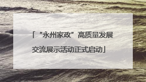“永州家政”高质量发展交流展示活动正式启动