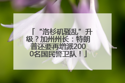 “洛杉矶骚乱”升级？加州州长：特朗普还要再增派2000名国民警卫队！