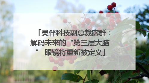 灵伴科技副总裁宓群：解码未来的“第三层大脑” 眼镜将重新被定义