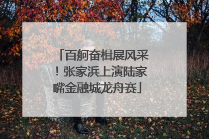 百舸奋楫展风采！张家浜上演陆家嘴金融城龙舟赛