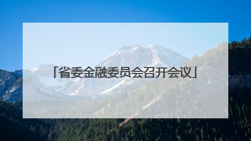 省委金融委员会召开会议