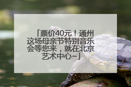 票价40元！通州这场母亲节特别音乐会等您来，就在北京艺术中心~
