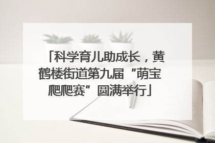科学育儿助成长，黄鹤楼街道第九届“萌宝爬爬赛”圆满举行