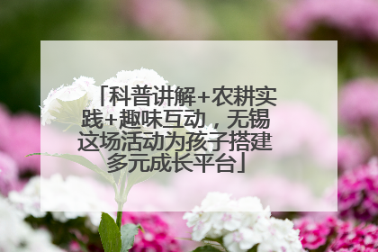 科普讲解+农耕实践+趣味互动，无锡这场活动为孩子搭建多元成长平台