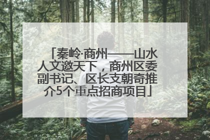 秦岭·商州——山水人文邀天下，商州区委副书记、区长支朝奇推介5个重点招商项目