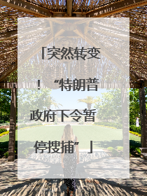 突然转变！“特朗普政府下令暂停搜捕”