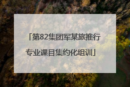 第82集团军某旅推行专业课目集约化组训