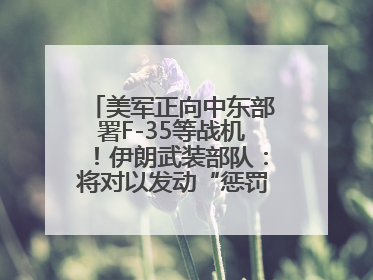 美军正向中东部署F-35等战机！伊朗武装部队：将对以发动“惩罚性打击”！