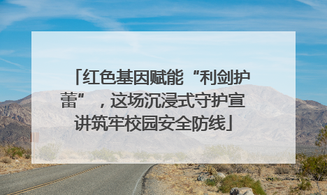 红色基因赋能“利剑护蕾”，这场沉浸式守护宣讲筑牢校园安全防线