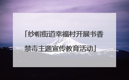 纱帽街道幸福村开展书香禁毒主题宣传教育活动