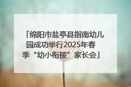 绵阳市盐亭县指南幼儿园成功举行2025年春季“幼小衔接”家长会