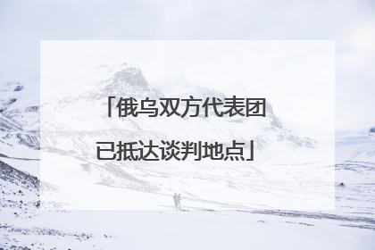 俄乌双方代表团已抵达谈判地点