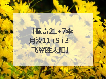 佩奇21+7李月汝11+9+3 飞翼胜太阳
