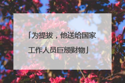 为提拔，他送给国家工作人员巨额财物