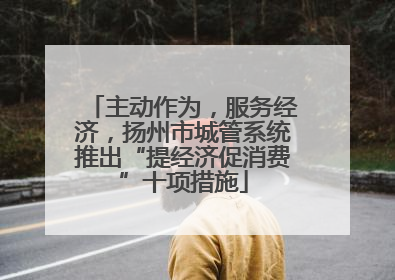 主动作为，服务经济，扬州市城管系统推出“提经济促消费”十项措施