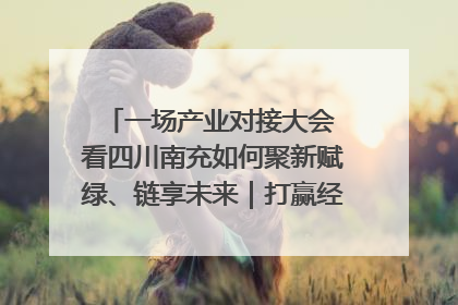 一场产业对接大会 看四川南充如何聚新赋绿、链享未来｜打赢经济发展翻身仗