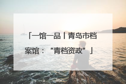 一馆一品丨青岛市档案馆：“青档资政”