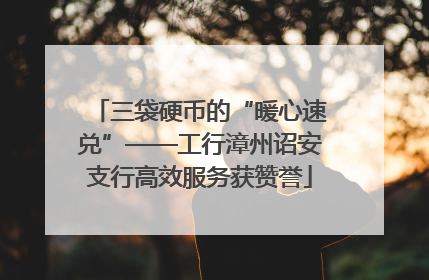 三袋硬币的“暖心速兑”——工行漳州诏安支行高效服务获赞誉