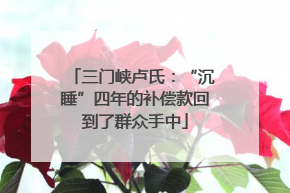 三门峡卢氏：“沉睡”四年的补偿款回到了群众手中