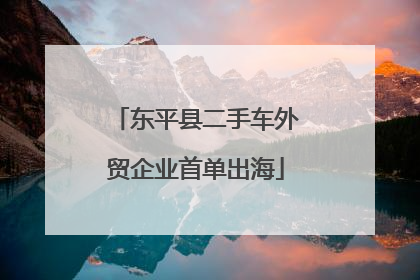 东平县二手车外贸企业首单出海