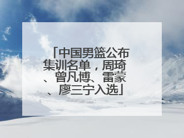 中国男篮公布集训名单，周琦、曾凡博、雷蒙、廖三宁入选