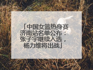中国女篮热身赛济南站名单公布：张子宇继续入选，杨力维将出战