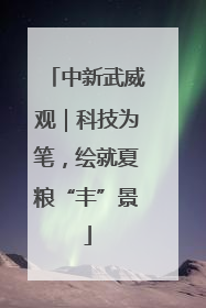 中新武威观｜科技为笔，绘就夏粮“丰”景