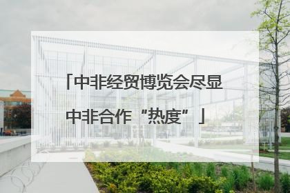 中非经贸博览会尽显中非合作“热度”