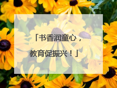 书香润童心，教育促振兴！