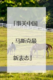 事关中国，马斯克最新表态