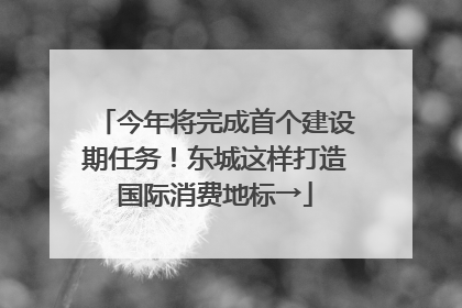 今年将完成首个建设期任务！东城这样打造国际消费地标→