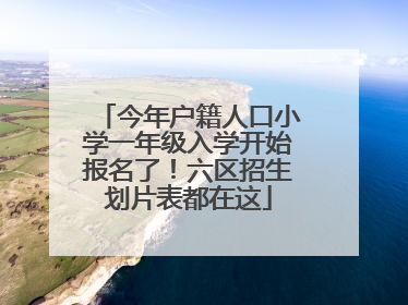 今年户籍人口小学一年级入学开始报名了！六区招生划片表都在这