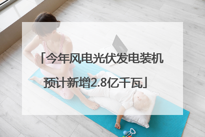 今年风电光伏发电装机预计新增2.8亿千瓦