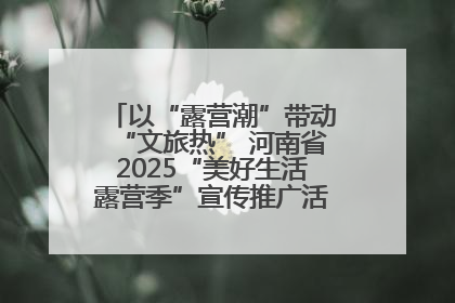 以“露营潮”带动“文旅热” 河南省2025“美好生活露营季”宣传推广活动在平舆县启动