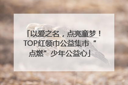 以爱之名，点亮童梦！TOP红领巾公益集市“点燃”少年公益心