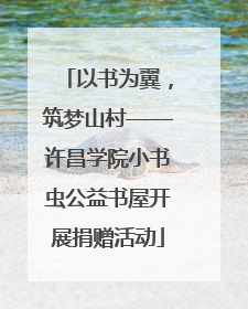 以书为翼，筑梦山村——许昌学院小书虫公益书屋开展捐赠活动