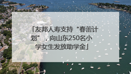 友邦人寿支持“春蕾计划”，向山东250名小学女生发放助学金