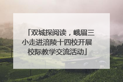 双城探阅读，峨眉三小走进涪陵十四校开展校际教学交流活动