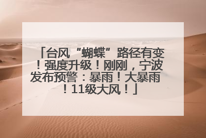 台风“蝴蝶”路径有变！强度升级！刚刚，宁波发布预警：暴雨！大暴雨！11级大风！