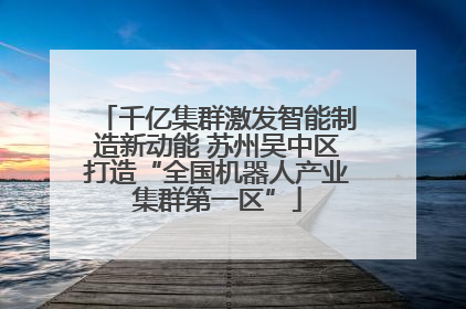 千亿集群激发智能制造新动能 苏州吴中区打造“全国机器人产业集群第一区”