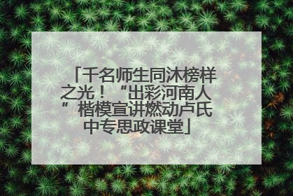 千名师生同沐榜样之光！“出彩河南人”楷模宣讲燃动卢氏中专思政课堂